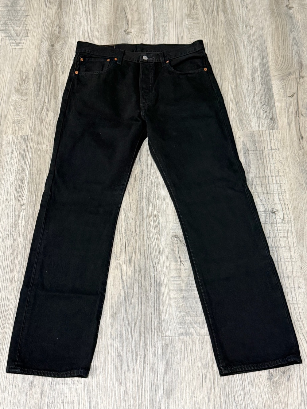 Men’s Levi's Black 501 Straight Jeans
